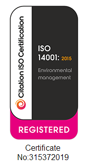 ISO 14001 certification badge