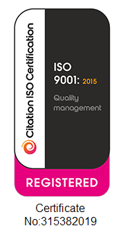 ISO 9001 certification badge