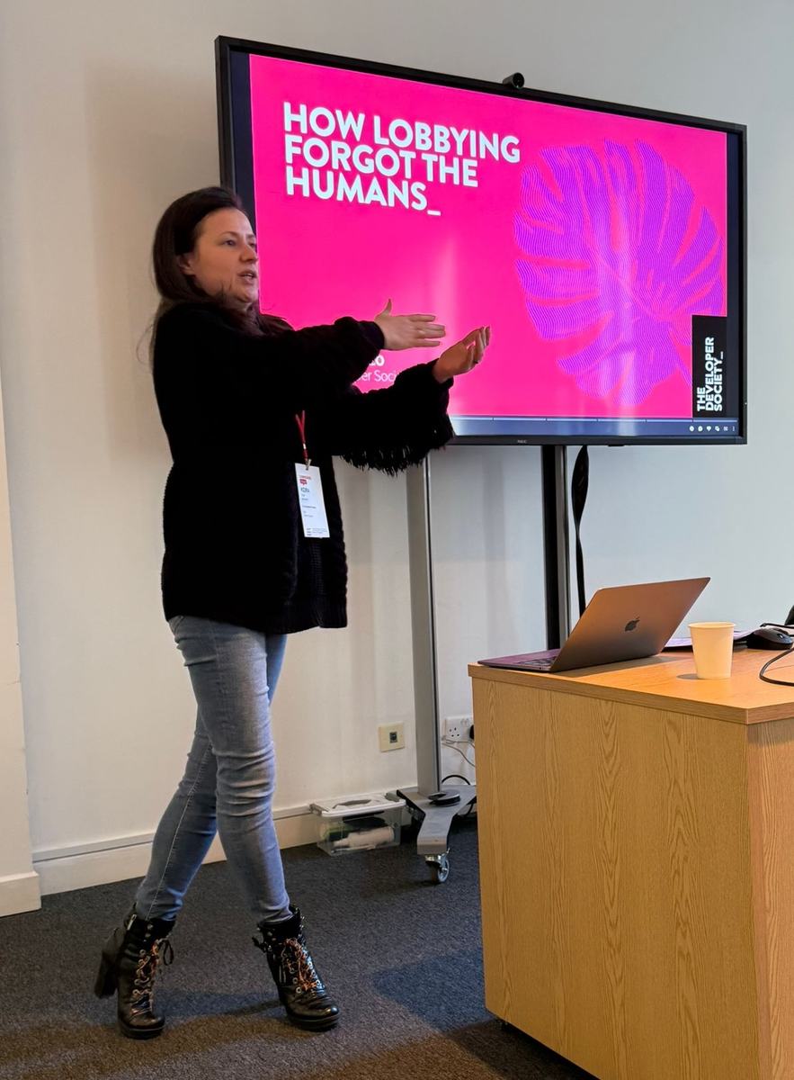 Keira Roth, The Developer Society's CEO, presenting at ECF, Oxford, 2026